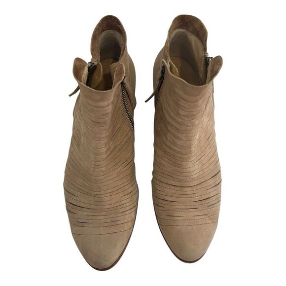 Paul Green Size UK 7 US 9.5 Shasta Sliced Nubuck Leather Mid Heel Ankle Boot - Picture 3 of 9